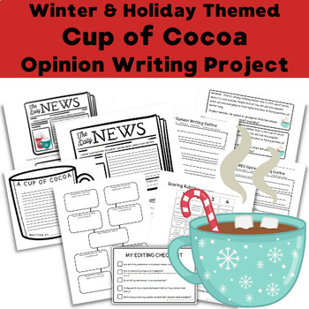 Preview of Cup of Cocoa Food Critic Opinion Writing Project (Winter/Christmas)