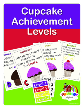 Preview of Cupcake Achievement Level Posters