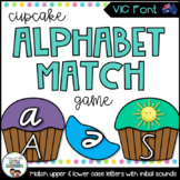 Victorian Modern Cursive Cupcake Alphabet Match Game