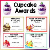 Cupcake Award Certificates End of Year Editable