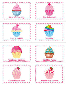 Cupcake Themed Game Cupcake Bingo Game By Drag Drop Learning Tpt