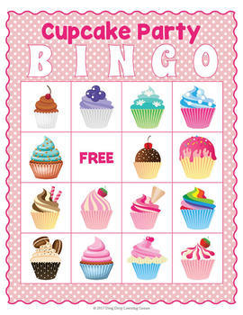Cupcake bingo cards