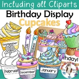 Cupcake Birthday Display - Bulletin Board - including Cliparts