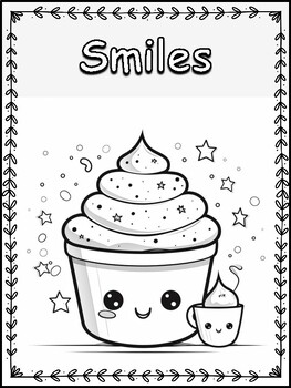 cute cupcake printable coloring pages