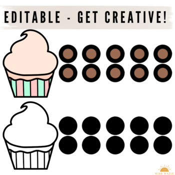 cupcake stencil clipart