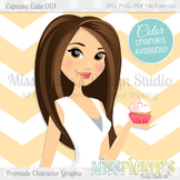 Cupcake Cutie 001- Character Graphic, Home Ec Teacher Avatar