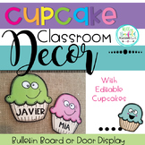 Cupcake Editable Door Display and Bulletin Board