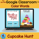 Cupcake Hunt Game Color Words for Google Classroom™