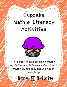 Preview of Cupcake Math & Literacy Center