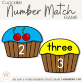 Number Match Game - Cupcakes