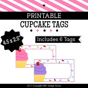 Printable s Cupcake Printable Labels Name s Classroom Decoration