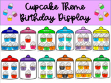 Cupcake Theme Birthday Chart Display- Editable Birthday Wall