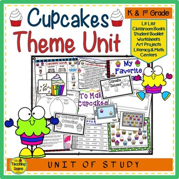 Preview of Cupcake Unit:  Literacy & Math Centers & Activities