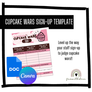 Preview of Cupcake War Judging Sign-Up Template