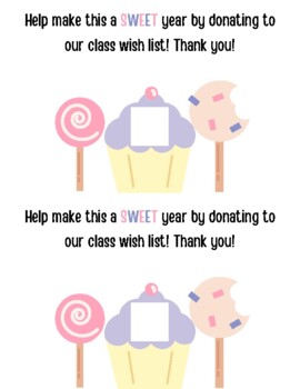 Meet the teacher Wishlist Donation Cupcakes in Spanish & English