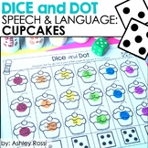 Cupcakes Birthday Party Speech Therapy Activities - Dice and Dot