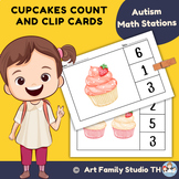 Cupcakes Counting to 20 and Clip Card - Autism Math Stations