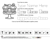 Cupcakes - Name Tracing & Coloring Editable Sheet  - 1 Pg *my1