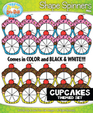 Cupcakes Spinner Shapes Clipart {Zip-A-Dee-Doo-Dah Designs}