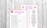 Cupcakes and Balloons Birthday Game Printable | Who Knows 