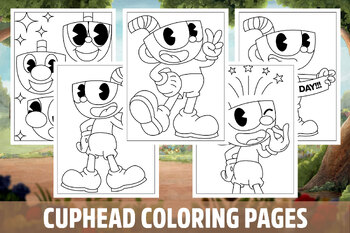 Cuphead Coloring Pages for Kids, Girls, Boys, Teens Birthday School ...