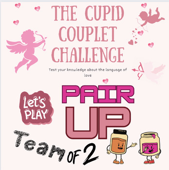 Preview of Cupid Couplet Challenge Digital Game EOC Valentine's Day figurative language fun