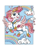 Cupid Unicorn Coloring for Kids