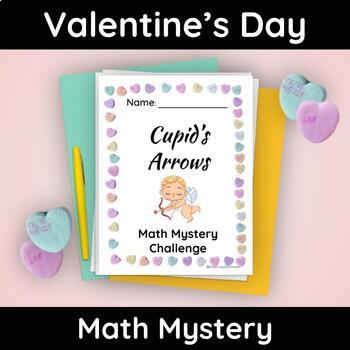 Preview of Cupid's Arrows: Valentine's Day Math Mystery Puzzles for Talented and Gifted