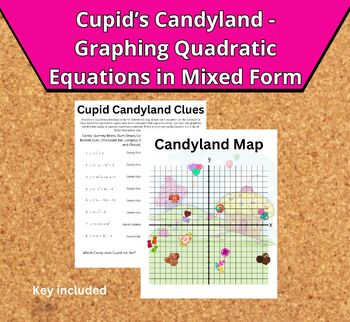 Preview of Cupid's Candyland - Graphing Quadratics in Mixed Form