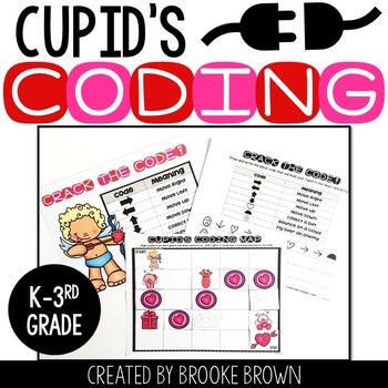 Preview of Cupid's Coding - DIGITAL + PRINTABLE - Valentine’s Day Unplugged Coding