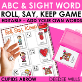 Editable Sight Word Games & ABC Center Activity | Roll, Sa