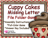 Cuppy Cakes Missing Letter File Folder Game