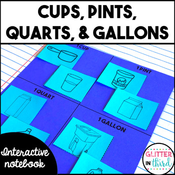 Cups Pints Quarts Gallons Activities Interactive Notebook