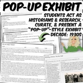 Curate History: Create a 1930s Era Pop-Up Exhibit | PBL | 