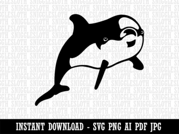 SVG PNG Dolphin Silhouette Monogram Designs set of 5 JPG eps cut file