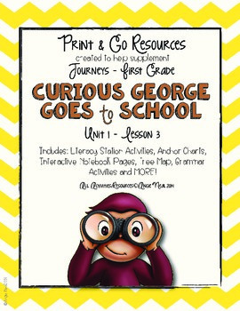 Curious George Goes To School Journeys First Grade Print And Go