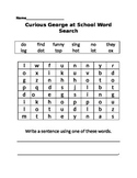 Journeys Lesson 3 Curious George at School Word Search