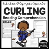 Curling Reading Comprehension Worksheet Winter Olympics Ol