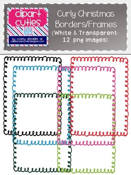 Preview of Curly Christmas Borders/Frames {Perfect for TPT Products}