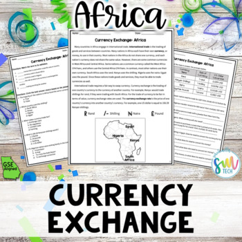 Preview of Currency Exchange in Africa Reading Packet (SS7E2, SS7E2c) GSE