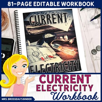 Preview of Current Electricity Workbook  | Current, Circuits Unit, Ohm's Law, Physics Notes