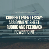 Current Event Essay: Assignment Sheet, Rubric and Feedback