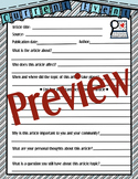 Current Event News-reporting Worksheet