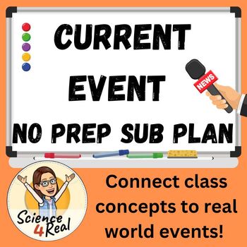 Preview of Current Event - No Prep Sub Plan - High School Middle School Any Subject