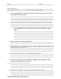Current Event Summary Assignment Template/Student Handout