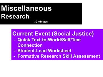 Preview of Current Event - Text-to-Text/World - Social Justice