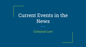 Preview of Current Event  for Criminal Law Activity