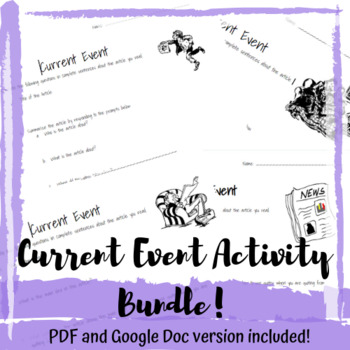 Preview of Current Events Activity Bundle - Analyzing the News!