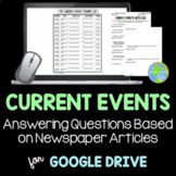 Current Events - Answering Questions Newspaper Articles DI