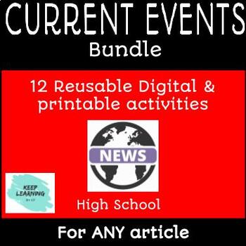 Preview of Current Events Bundle of Critical Thinking Activities for High School